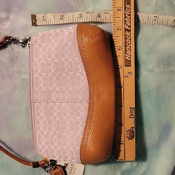 Purple and Tan Coach Wristlet - Picture 2 of 3